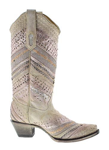 Santiags femme hautes blanches FB Fashion Boots à bout pointu, talon de 5,5 cm