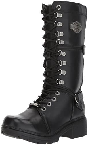 Les bottes hautes noires en cuir pour bikeuse signées Harley Davidson