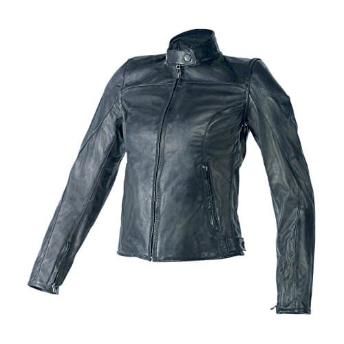 Veste moto cuir helston pour femme coupe cintrée cuir noir Vintage