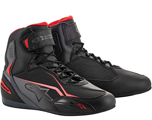 Chaussures moto femme faster de Alpinestars noire et rouge