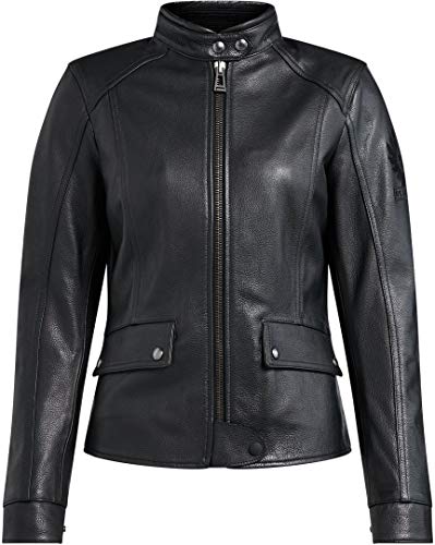 Veste de moto pour femme en cuir emblématique, signée Belstaff