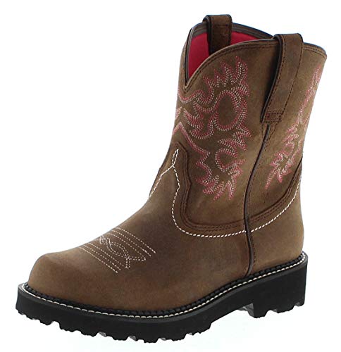 Santiags femme hautes marron FB Fashion Boots à bout rond brodées