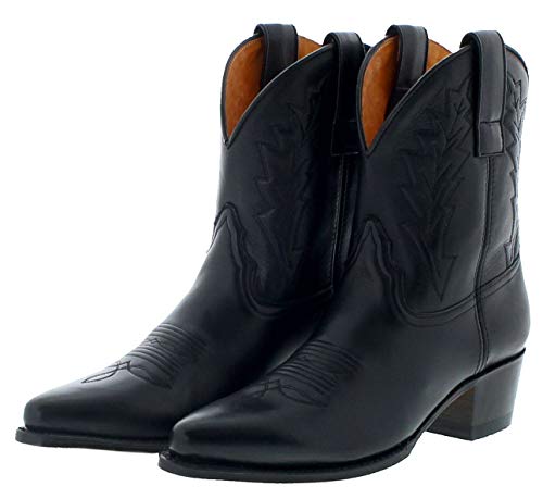 Santiags femme mi basses noires FB Fashion Boots, talon 4,5 cm
