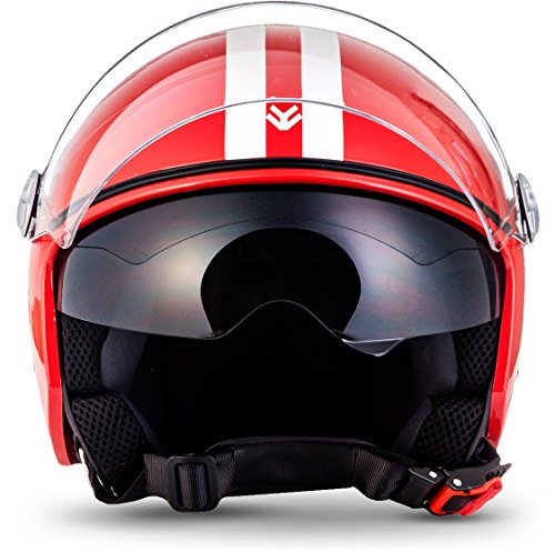 Casque moto femme rouge vintage Armor CE