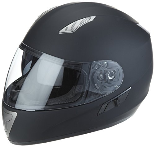 Casque moto femme noir mat avec visière intégrée