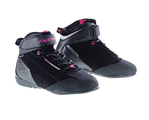 Chaussures moto femme Speeder noire et fushia