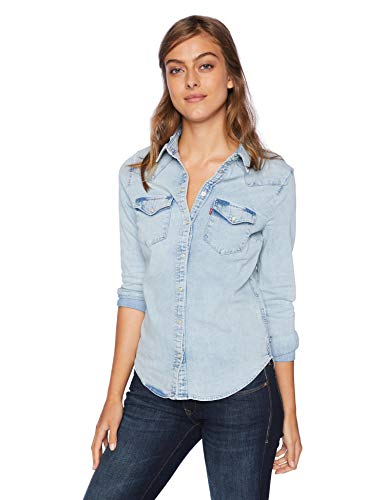 Chemise femme country en jean Levis delavée