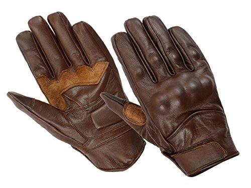 Gants Moto femme homologué CE 100% Cuir marron