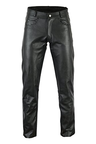 Pantalon en cuir noir pour femme motarde
