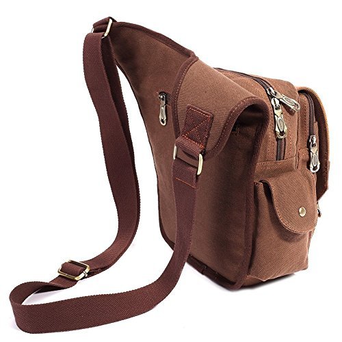 Sac moto femme country Kaukko en toile marron