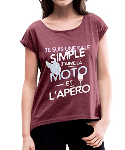 Tee Shirt femme esprit motarde humoristique