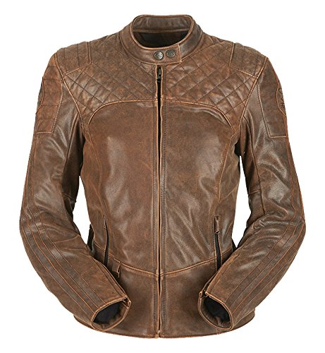 Veste moto femme Furygan en cuir marron Legend