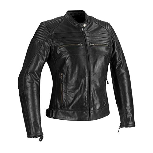 Blouson moto femme en cuir noir Bering Morton