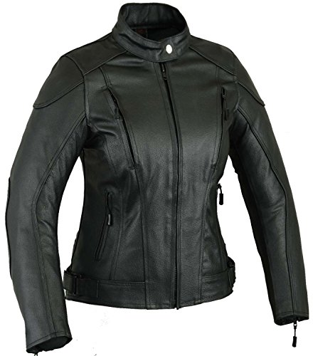 Veste moto femme en cuir avec protections, Gear X